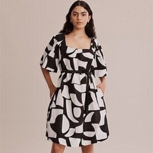 Country Road Print Tuck Dress